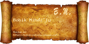 Bobik Mihály névjegykártya