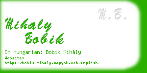 mihaly bobik business card